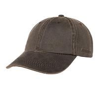 Stetson Statesboro Old Cotton Cap Men - Baseball Cap with UV Protection 40+ - Strapback Cap with Cotton, Vintage Leather Look - Spring/Summer Baseball Cap Brown S/M (54-57 cm)