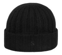 Stetson Surth Beanie Rib Knit Cashmere Winter Hat 100% Cashmere Unisex Autumn Winter Black One Size