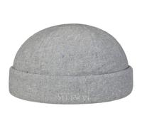 Stetson Sustainable Cotton Dockercap Melange Look Skullcap Made in EU Unisex Summer Winter Light Blue XL (60-61 cm)