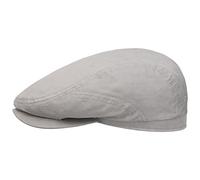 Stetson Sustainable Driver Flatcap Cap Melange Unicolor Organic Cotton Stretch Made in EU Men Summer Winter Light Grey 57 cm