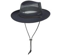 Stetson Takani Safari Hat Women/Men - Hat Made of Cotton - Fabric hat with Factor 30 UV Protection - Sun hat with a Chin Strap - Crushable mesh Insert - Navy
