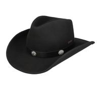 Stetson Tamalo Western Hat Wool Felt Cowboy Packable Leather Band Outdoor Men Autumn Winter Black XL (60-61 cm)