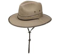 Stetson Tarnell Traveller Cotton Hat Women/Men - Cloth Summer Men´s with Lining, Chin Strap Summer-Winter - XXL (62-63 cm) Beige