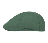 Stetson Texas Cotton Flat Cap with UV Protection 40+ - Cotton Peaked Ivy Cap - Solid-Color Cap for Spring/Summer Green M (56-57 cm)