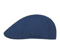 Stetson Texas Cotton Flat Cap with UV Protection 40+ - Cotton Peaked Ivy Cap - Solid-Color Cap for Spring/Summer Blue L (58-59 cm)