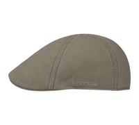 Stetson Flat Cap Texas Cotton - UV Protection 40+ Peaked Ivy Cap Spring/Summer - Olive XL (60-61 cm)