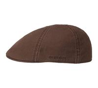 Stetson Texas Cotton Flat Cap with UV Protection 40+ - Cotton Peaked Ivy Cap - Solid-Color Cap for Spring/Summer Brown XL (60-61 cm)