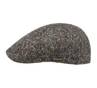 Stetson Texas Donegal Wool Flatcap Tweed Multicolored Made in EU Men Autumn Winter Grey L (58-59 cm)