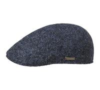 Stetson Texas Donegal Wool Flatcap Tweed Multicolored Made in EU Men Autumn Winter Navy
