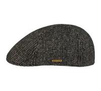 Stetson Texas Edenton Wool Flat Cap Men - Made in The EU Ivy hat with Peak, Peak Autumn-Winter Autumn Winter - S (54-55 cm) Black