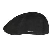 Stetson Texas Goat Suede Flat Cap Made in EU Men Summer Winter Black 57 cm