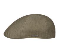 Stetson Texas Linen Flat Cap Heathered Made in EU Unisex Summer Khaki