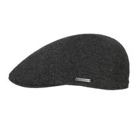 Stetson Texas Wool Gatsby Cap Men - Flat caps Ivy hat Duckbill with Peak, Lining, Lining Winter Autumn-Winter - XL (60-61 cm) Anthracite