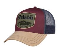 Stetson The Explorer Co. Trucker Cap Women/Men - Baseball mesh Snapback, with Peak, Peak All-Season Spring Summer Autumn Winter - One Size Bordeaux