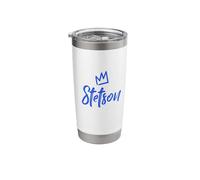 Stetson The King/Blue Crown & Name for Men Called Stetson Stainless Steel Insulated Tumbler