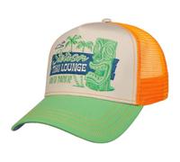 Stetson Tiki Lounge Trucker Cap Women/Men - Curved Brim Baseball Snapback with Peak, Snapback, Peak Summer-Winter Spring Summer Autumn Winter - One Size Orange