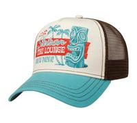 Stetson Tiki Lounge Trucker Cap Women/Men - Curved Brim Baseball Snapback with Peak, Snapback, Peak Summer-Winter Spring Summer Autumn Winter - One Size Brown