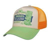 Stetson Tiki Lounge Trucker Cap Women/Men - Curved Brim Baseball Snapback with Peak, Snapback, Peak Summer-Winter Spring Summer Autumn Winter - One Size Orange