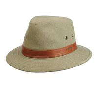 Stetson Traveller Hat Outdoor Cotton Leather Band UV Protection 40+ Men Summer Winter Light Olive