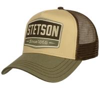 Stetson Highway Trucker Cap Women/Men - mesh Baseball Snapback Snapback, with Peak Summer Summer-Winter - One Size Olive