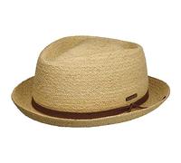 Stetson Uni Diamond Raffia Hat Unisex Diamond Shape Leather Band UV Protection Summer