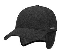 Stetson Vaby Earflap Full Men’s Cap with Cashmere - Peaked Cap with Neck Protection - Baseball Cap with Ear Protection - Fall/Winter Wool Cap - Winter Cap Anthracite S (54-55 cm)
