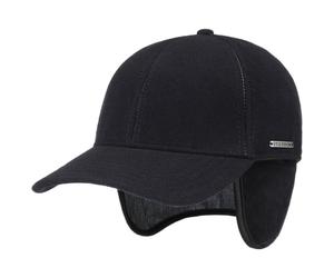 Stetson Vaby Earflap Full Men’s Cap with Cashmere - Peaked Cap with Neck Protection - Baseball Cap with Ear Protection - Fall/Winter Wool Cap - Winter Cap Navy