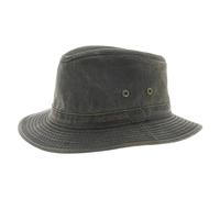 Stetson Vagabond Men's Traveler's hat - Adventurer's Cotton hat with 40+ UV Protection - Outdoor hat with Vintage Look - Summer/Winter Cotton hat - Sun hat Brown M (56-57 cm)
