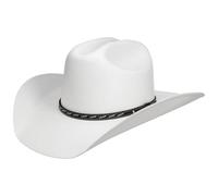 Stetson Vanlesco Western Toyo Straw Hat Leather Band UV Protection Unisex Summer White