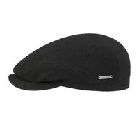 Stetson Vedrick Flat Cap Made in EU Wool Cashmere Men Autumn Winter Black