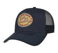 Stetson Vintage Brushed Twill Trucker Cap Women/Men - Baseball mesh Metal Buckle, with Peak Summer-Winter Spring Summer Autumn Winter - One Size Blue