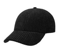Stetson Wide-Wale Corduroy Cap Men - Baseball Snapback, with Peak All-Season Spring Summer Autumn Winter - One Size Black