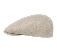 Stetson Woodfield Linen Flat Cap Men - Made in The EU Ivy hat caps with Peak, Lining Spring-Summer - L (58-59 cm) Oatmeal