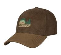 Stetson Woods Cap 6 Panel Strapback Baseballcap 100% Cotton Leather Visor Men Summer Winter Brown One Size