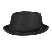 Stetson Wool Pork Pie Hat Italian Made Felt Cotton Lining Men Women Fall Winter Fedora Black