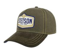 Stetson Wordmark Patch Cap Men/Strapback - Strapback Baseball Metal Buckle, with Peak All-Season Spring Summer Autumn Winter - One Size Olive