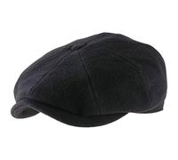 Stetson Hatteras Noir Flat Cap All-Year Cashmere Blend Men Women Black 59 cm