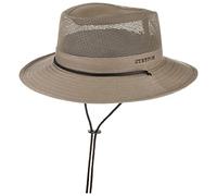 Stetson Takani Safari Hat Women/Men - Hat Made of Cotton - Fabric hat with Factor 30 UV Protection - Sun hat with a Chin Strap - Crushable mesh Insert - Beige M (56-57 cm)