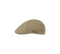 Stetson Texas Organic Cotton Flat Cap Men - Sustainably Made Gatsby Cap in Organic Cotton - Flat Cap with UV Protection (40+) - Men’s Spring/Summer Cap - Peaked Cap Dark Beige XXL (62-63 cm)