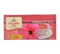Steuarts Tea - Hibiscus Tea 25 Tea bags- 50g |Pure Natural Hibiscus Herbal Tea Bags | Caffeine Free | Traditional Healing