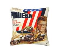 Steve Actor McQueen Throw Pillow Covers Black Cushion Case for Home Living Room Decor Art Decorative Throw Cushion Case 20"x20"