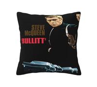 Steve Actor McQueen Throw Pillow Covers Black Cushion Case for Home Living Room Decor Art Decorative Throw Cushion Case 20"x20"