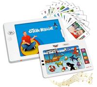 Steve and Maggie Interactive Pad - 60 Graphic Cards on Colours, Numbers, Shapes & More, Kids Tablet Early Development Activity Toys, Toddler Learning Toys for Ages 3+, Boys Girls Birthday Presents