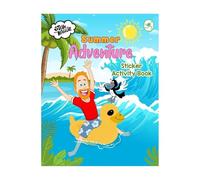 Steve and Maggie Summer Adventure Sticker Activity Book, 100 Stickers for Kids, Mazes, Spot-The-Difference, Drawing, Dot-to-Dot Activities & Colouring, Busy Book Learning Resources, Ages 3+
