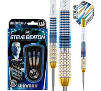 WINMAU Darts - Professional Player - Steve Beaton Legacy Edition 90% Tungsten 22g Steel Tip Darts Set with Dart Flights and Dart Shafts (Stems)