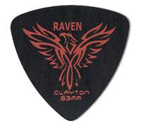 Steve Clayton Inc USA Black Raven Guitar Picks Plectrums Rounded Triangle, Standard, Small Teardrop (.63, Rounded Triangle)