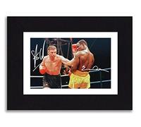 STEVE COLLINS & CHRIS EUBANK Signed 8x6 Inch Mounted Photo Print Pre Printed Signature Boxing - Autograph Gift, Ready To Be Framed
