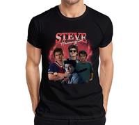 Steve Harrington Stranger Series Fan Gift Babysitter Hawkins Men's T-Shirt, black, S