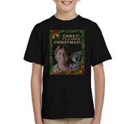 Steve Irwin Crikey Croco Christmas Knit Kid's T-Shirt Black