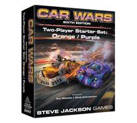 Steve Jackson Games | Car Wars 2-Player Starter Set Orange Purple | Strategy Game | Action-Packed Vehicle Combat Game for 2 Players for Ages 14 and Up | English